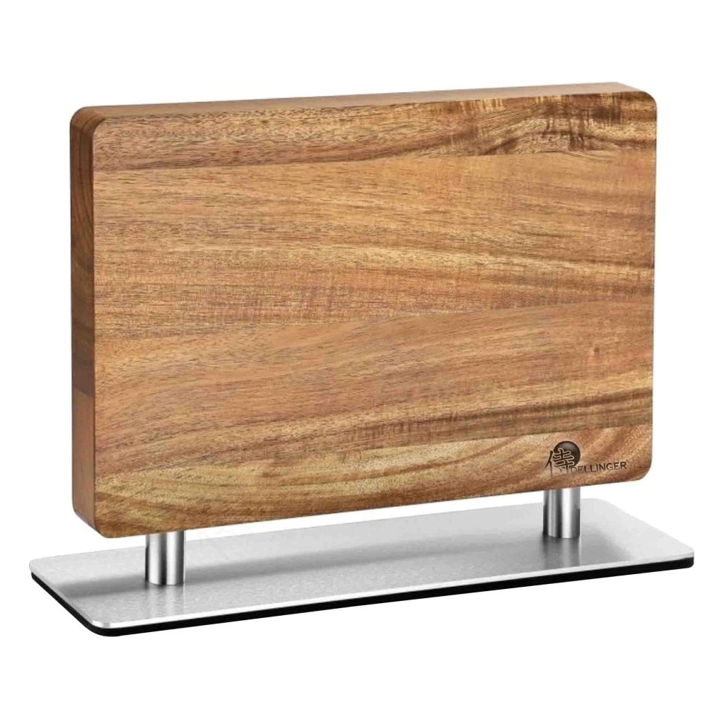 foto Magnetick� dr��k na no�e z ak�ciov�ho d�eva s nerezovou z�kladnou v�ha 3800 g